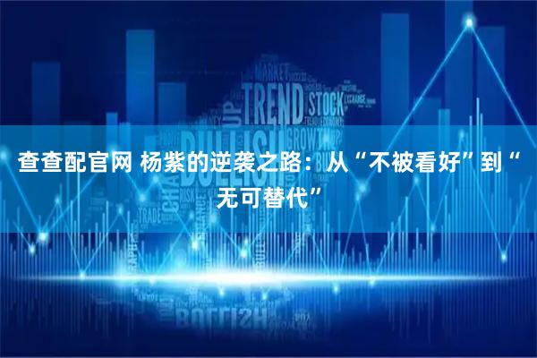查查配官网 杨紫的逆袭之路：从“不被看好”到“无可替代”